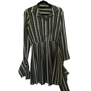 Rokh Striped Knee-Length Dress